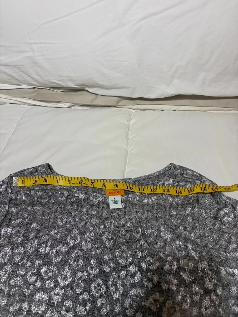 Ruby Rd. Gray Animal-Print Knot Front Tunic